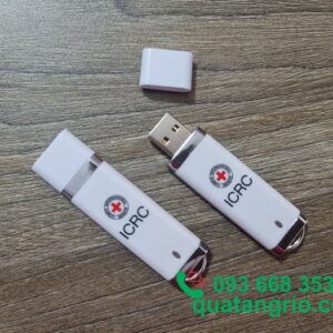 USB Vo Nhua in logo ICRC lam qua tang su kien