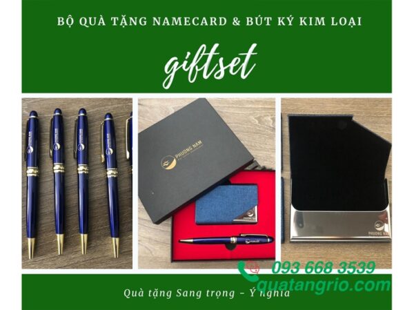 Bo Qua Tang But Namecard Khac logo Phuong Nam